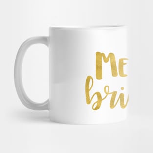 Merry and Bright Faux Gold Mug